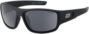 Dirty Dog Muffler Satin Black Sunglasses Polarized Grey Lenses